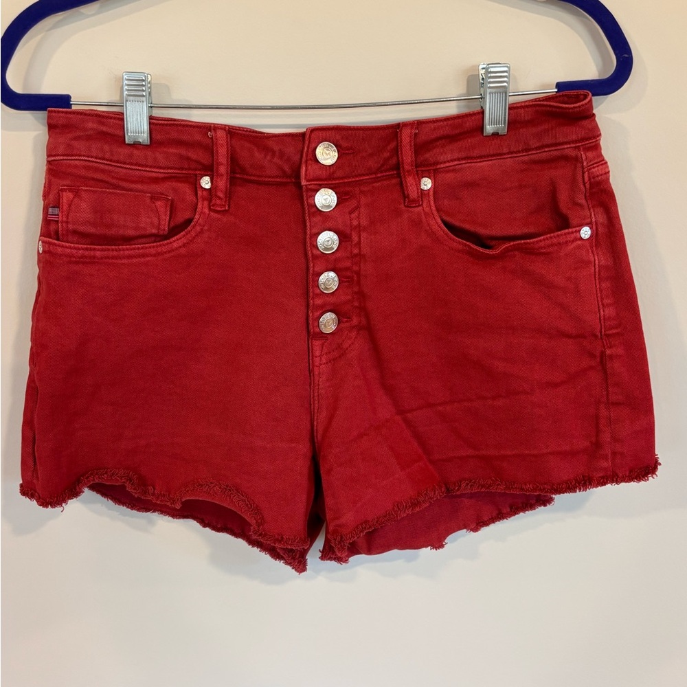 Vigoss Women's Red Denim Shorts - Size 29